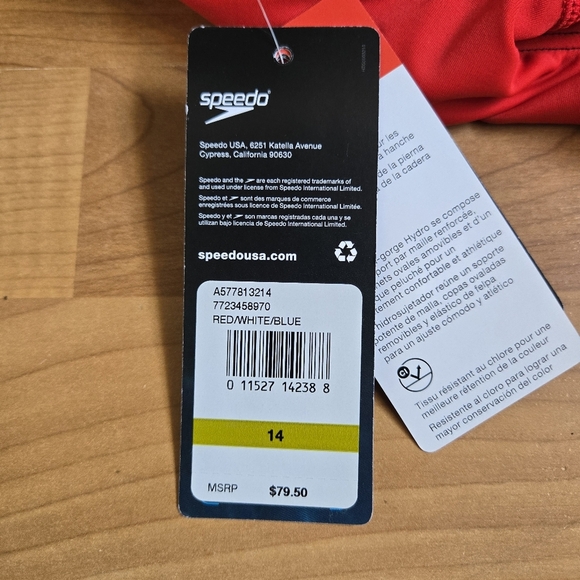 Speedo Quantum Splice One Piece Swimsuit Women 14 Athletic Swimming Surf UPF 50+ - Picture 12 of 15